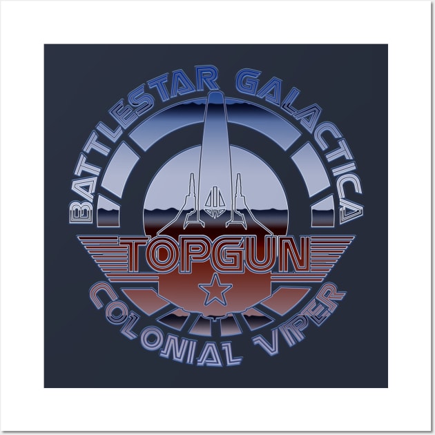 Battlestar Galactica Colonial Viper Topgun Wall Art by SimonBreeze